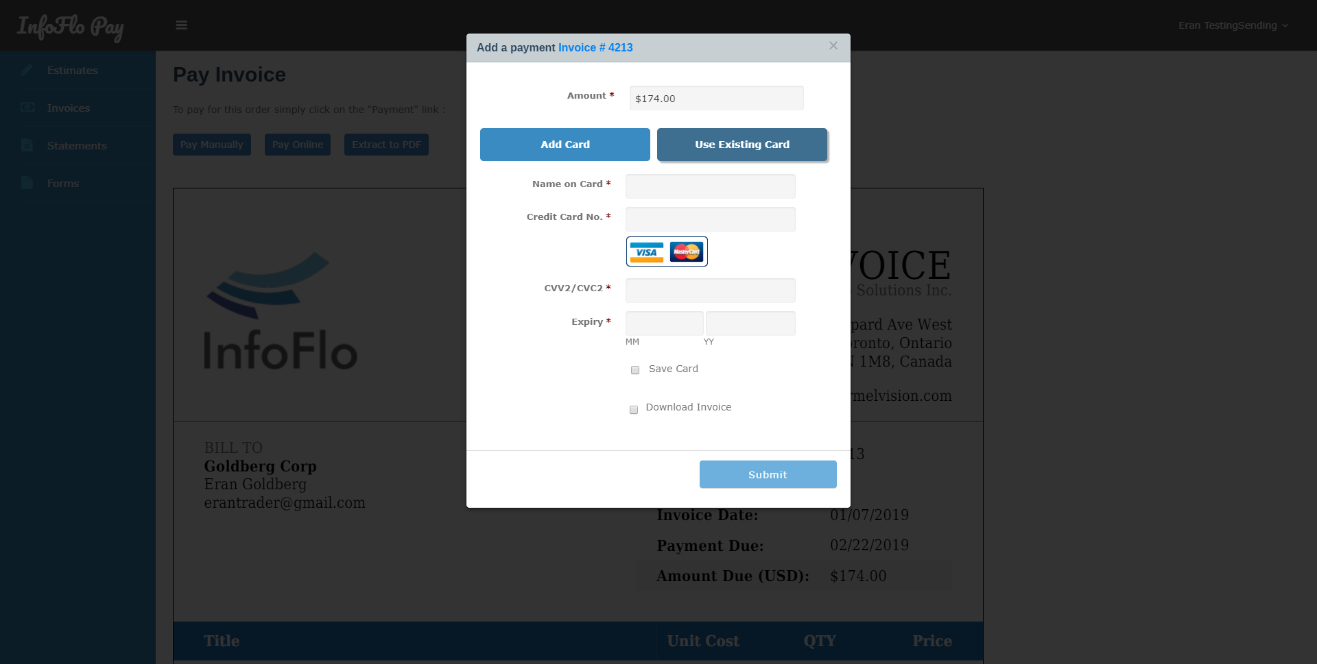 InfoFlo Pay: Credit Card Processing