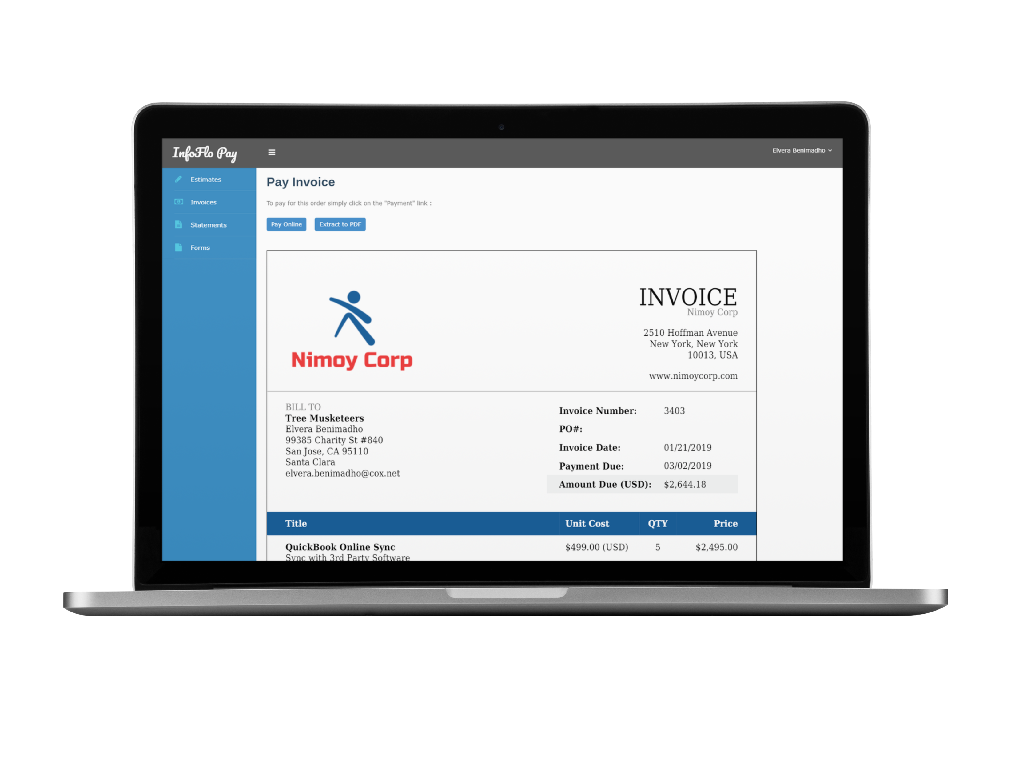 InfoFlo Pay Customer Portal